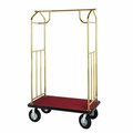 Hospitality 1 Source Transporter Bellmans Cart, Brass Finish XDBCBP-8